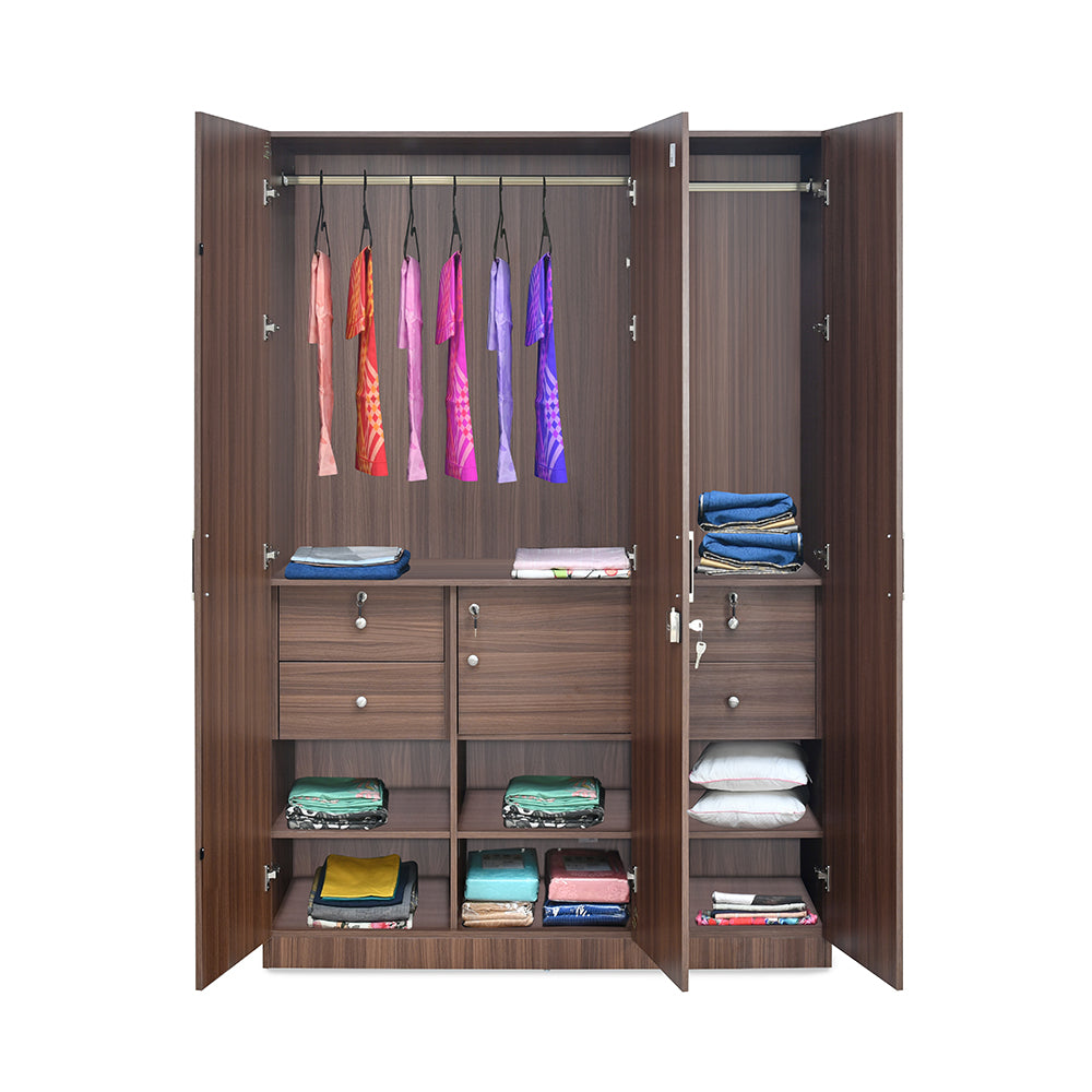 Max 3 Door Wardrobe (Classic Walnut)