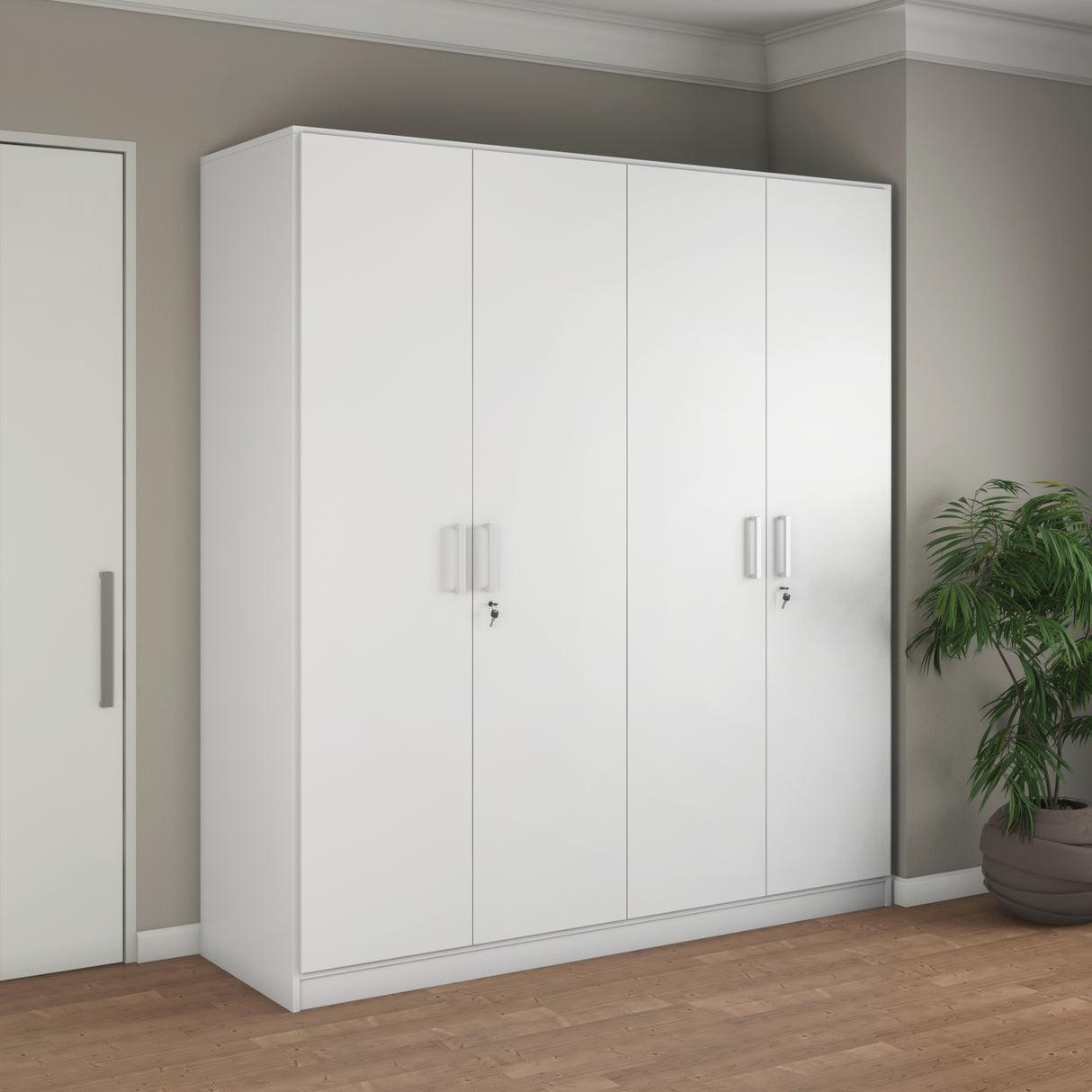 Max 4 Door Wardrobe (Frosty White)