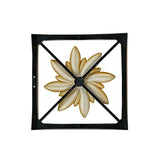 Floral Plaque Frame Wall Decor (Gold)