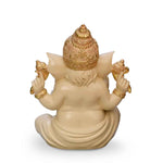 Ekdanta Ganesha Idol Polyresin Showpiece (Cream & Gold)