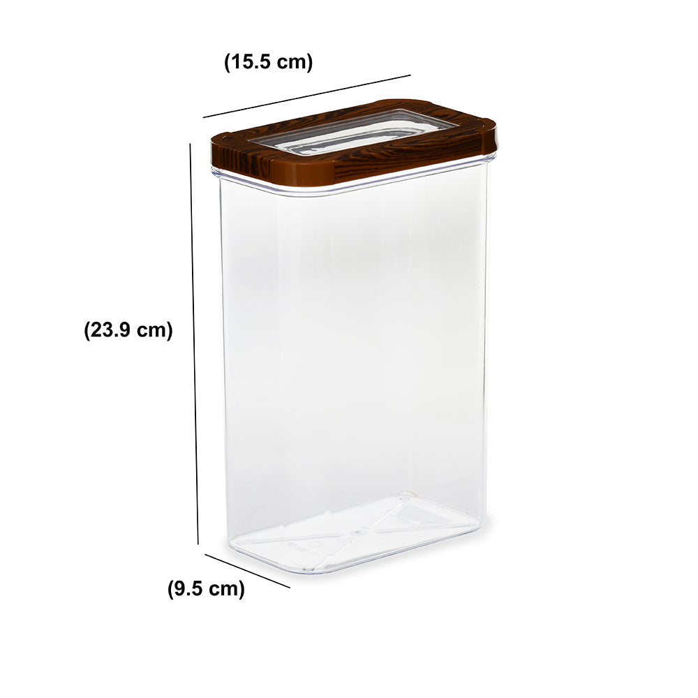 Multipurpose Rectangular 2500 ml Canister Storage Container (Brown)