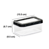 Ebony Rectangular 600 ml Canister Storage Container (Black)