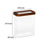 Multipurpose Rectangular 1800 ml Canister Storage Container (Brown)