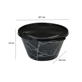 Plastic 460 ml Snack Bowl With Lid (Black)