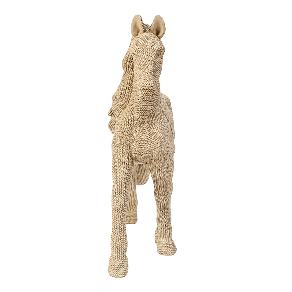 Horse Decorative Polyresin Showpiece (Cream)