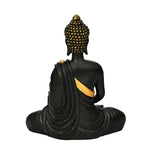 Bodhisattva Buddha Idol Polyresin Showpiece (Black & Gold)