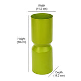 Hourglass Decorative Metal Vase (Green)