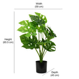 Tropicana Turtle Leaf Artificial Potted Plant 65 cm (Green)