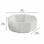 Ceramic 200 ml Bowls Set of 3 with Wooden Base (White)