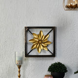 Floral Plaque Frame Wall Decor (Gold)