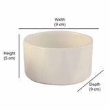 Ceramic 300 ml Bowls Set of 3 with Metal Stand (White)