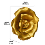 Rose Plaque Wall Decor (Gold)