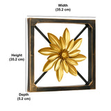 Floral Plaque Frame Wall Decor (Gold)