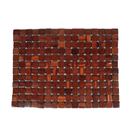 Checkered Bamboo Placemat (Brown)