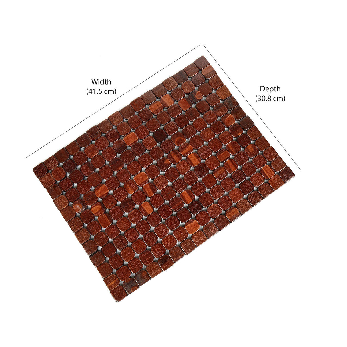 Checkered Bamboo Placemat (Brown)