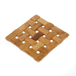 Criss Cross Bamboo Coasters Set of 6 (Brown)