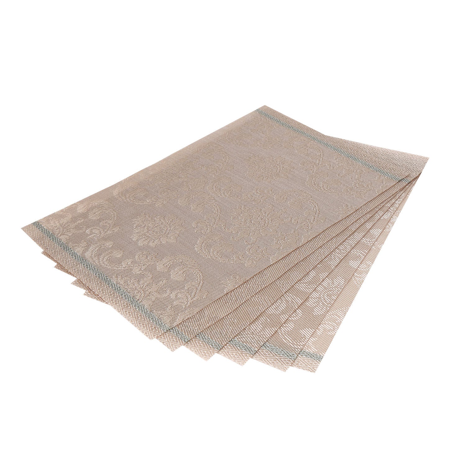 Solid PVC Placemat Set of 6 (Brown)