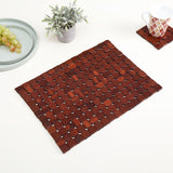 Checkered Bamboo Placemat (Brown)