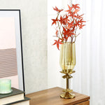 Decorative Floral Metal Vase (Small, Gold)