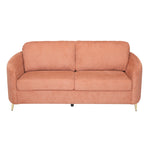 Arch 3 Seater Fabric Sofa (Rust)