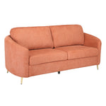 Arch 3 Seater Fabric Sofa (Rust)