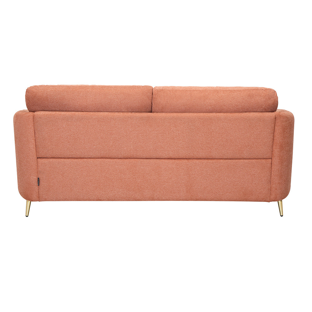 Arch 3 Seater Fabric Sofa (Rust)