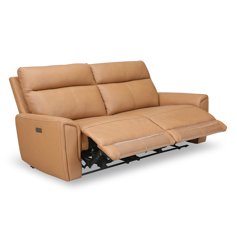 Venosa 3 Seater Electric Recliner Sofa (Tan)