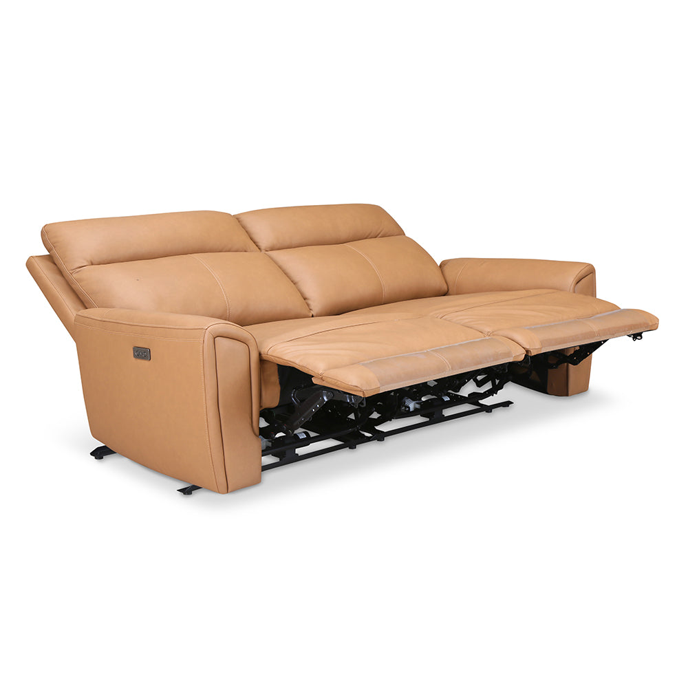 Venosa 3 Seater Electric Recliner Sofa (Tan)