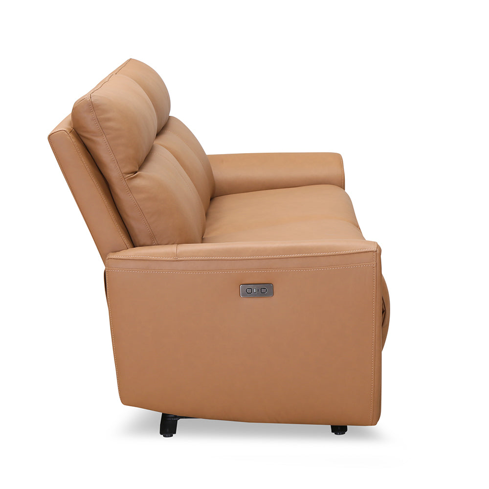 Venosa 3 Seater Electric Recliner Sofa (Tan)