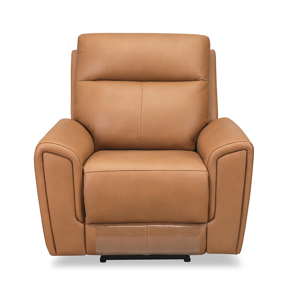 Venosa 1 Seater Electric Recliner Sofa (Tan)