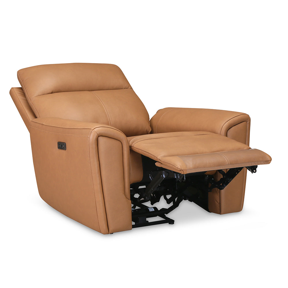 Venosa 1 Seater Electric Recliner Sofa (Tan)