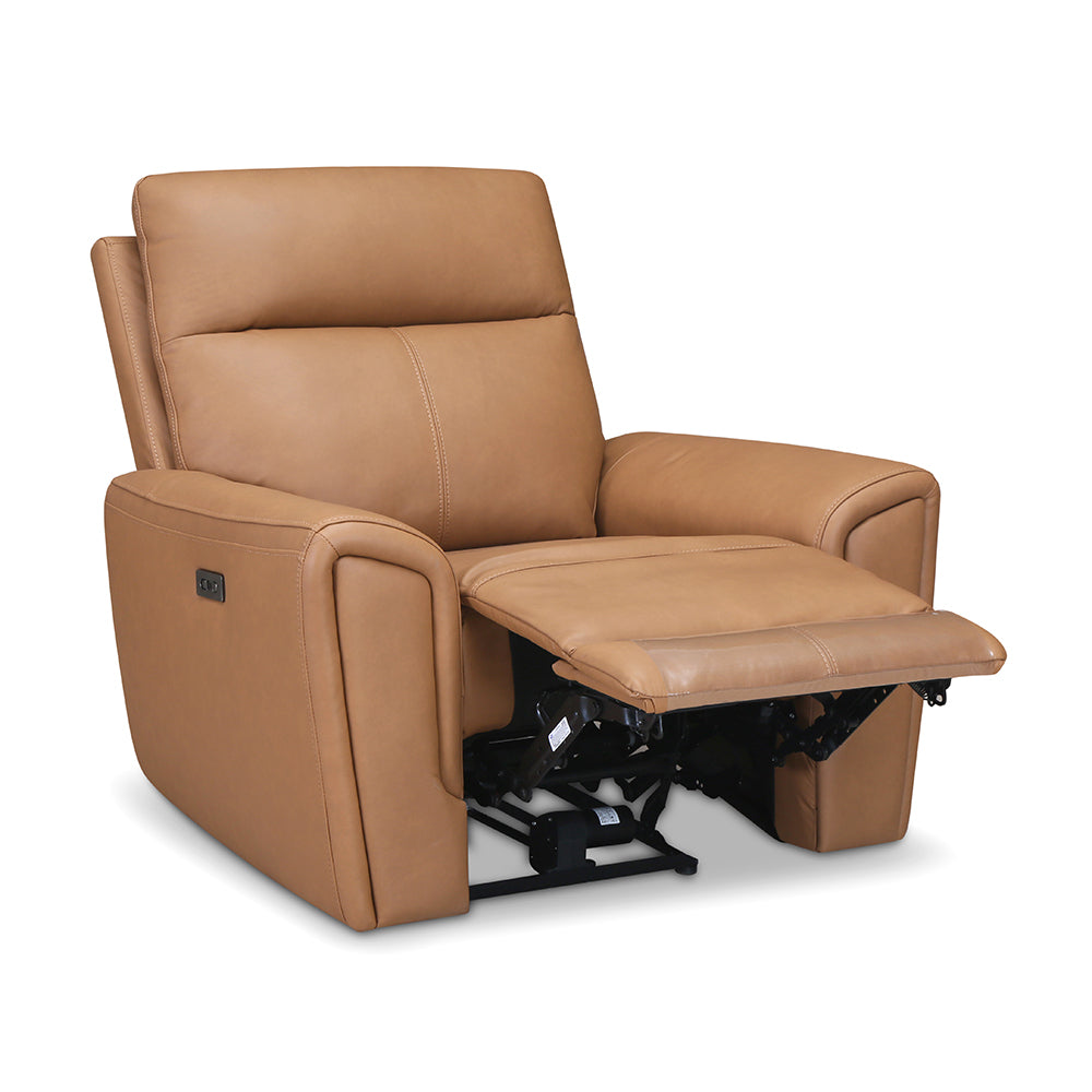 Venosa 1 Seater Electric Recliner Sofa (Tan)