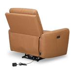 Venosa 1 Seater Electric Recliner Sofa (Tan)