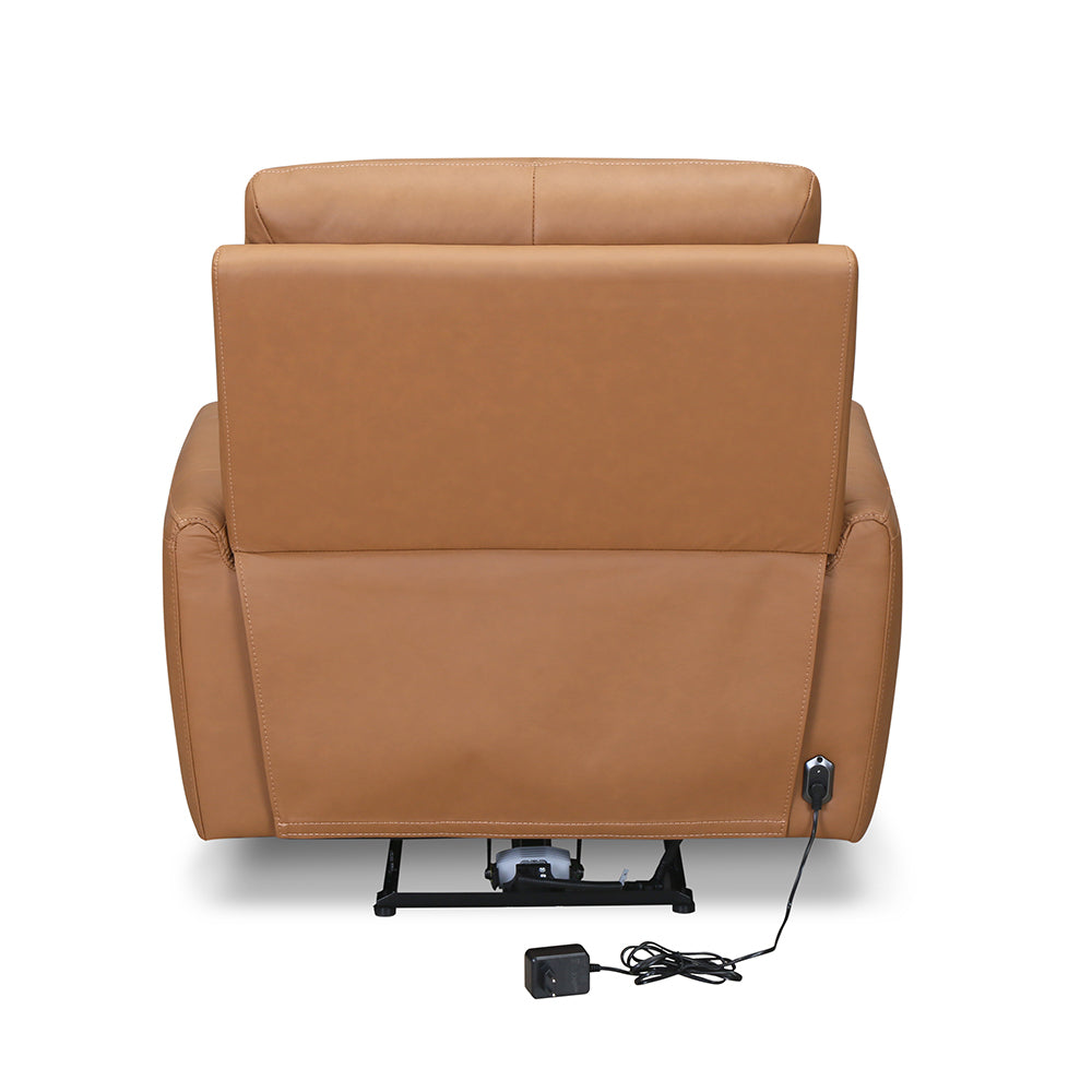 Venosa 1 Seater Electric Recliner Sofa (Tan)