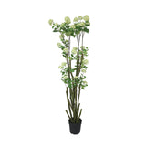 Artificial Snowball Tree With Pot (Green & Yellow)