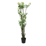 Artificial Snowball Tree With Pot (Green & Yellow)