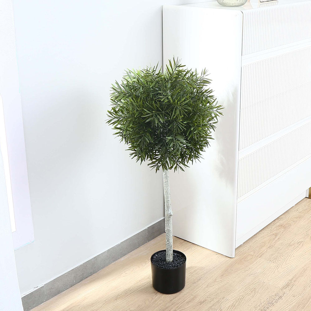 Artificial Oplismenus Tree With Pot (Green)