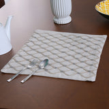 Nilkamal Abstract Cotton Rectangular Table Placemat (Grey)