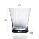 Lyon 260 ml Water Glass Tumblers Set of 4 (Transparent)