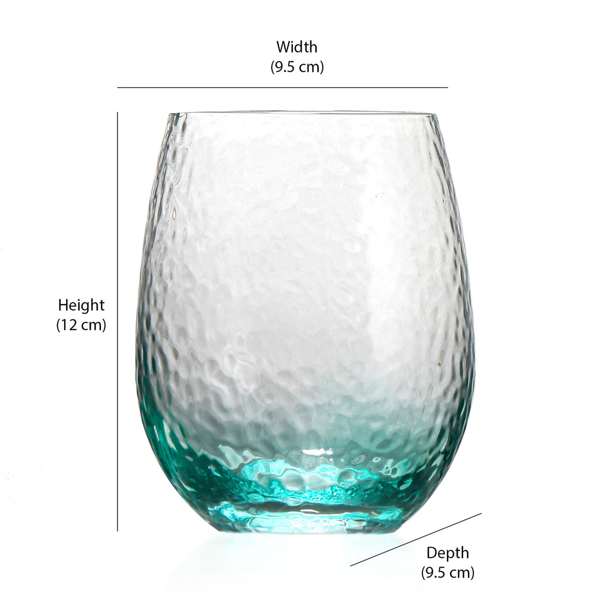 Lapiz 600 ml Water Glass Tumblers Set of 4 (Transparent)