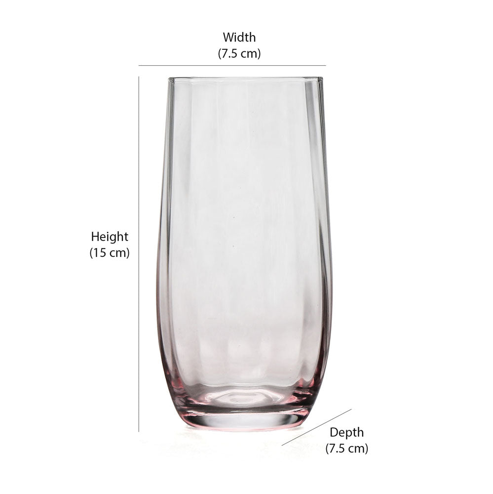 Kimberly 520 ml Highball Glass Tumblers Set of 4 (Transparent)