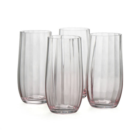 Kimberly 520 ml Highball Glass Tumblers Set of 4 (Transparent)