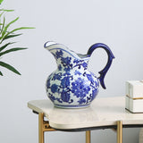 Floral Decorative Porcelain Jar Vase (Blue & White)