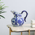 Floral Decorative Porcelain Jar Vase (Blue & White)