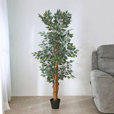 Nilkamal Artificial Ficus Tree With Pot (Green)