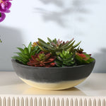 Artificial Succulent Plant With Round Pot (Green)