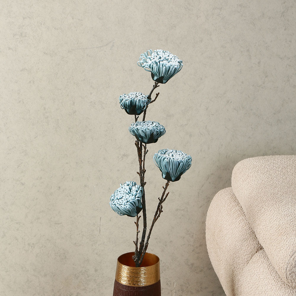 Artificial Carnation Flower Stick (Blue)