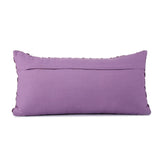 Star Knot Pattern Cotton Velvet 24" x 12" Filled Cushion (Purple)