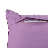 Star Knot Pattern Cotton Velvet 24" x 12" Filled Cushion (Purple)