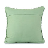 V Knot Pattern Cotton Velvet 16" x 16" Filled Cushion (Green)